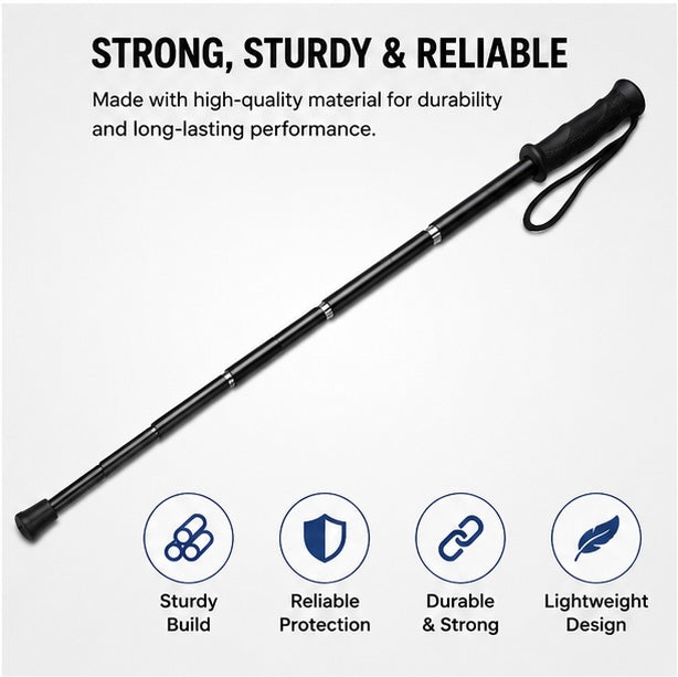 Personal Stick Security Professional Multitool Comfortable Grip Foldable Stick for Men and Women with Bag