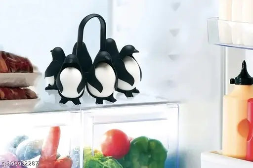 Penguin-Shaped Egg Holder & Cooker (6 Eggs, Plastic)