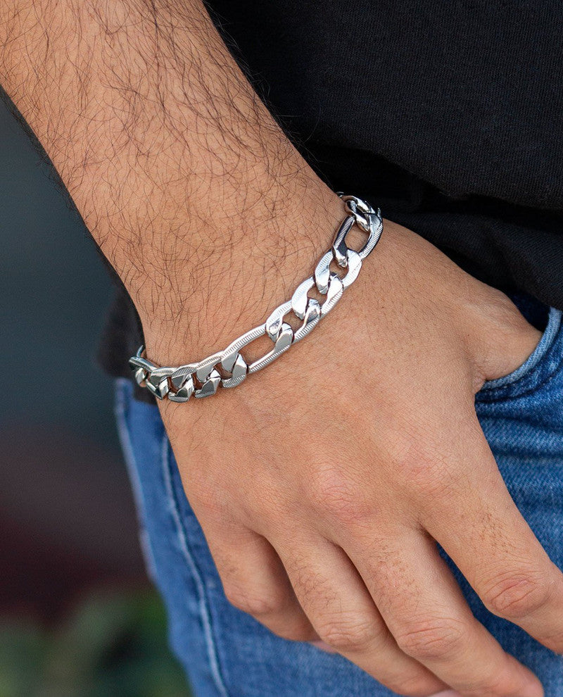 ANVIKA Stainless Steel Silver Bracelet